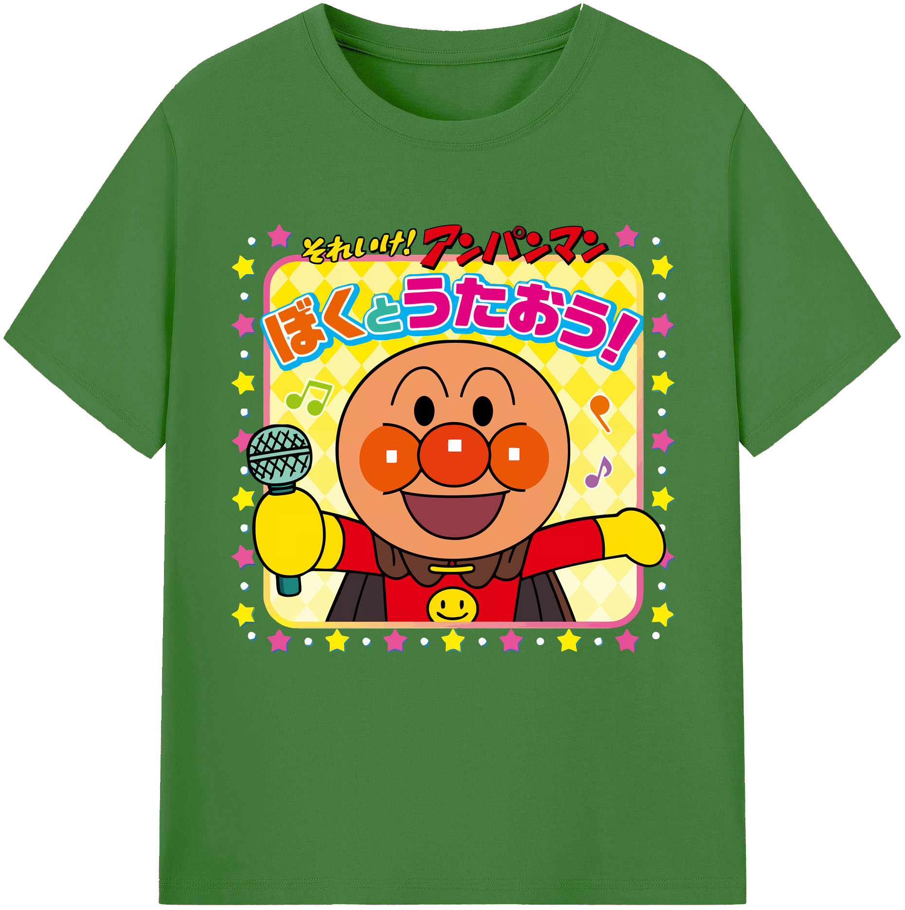 （画像用） アンパンマン Anpanman レディースカジュアルプリントTシャツ（綿100％）